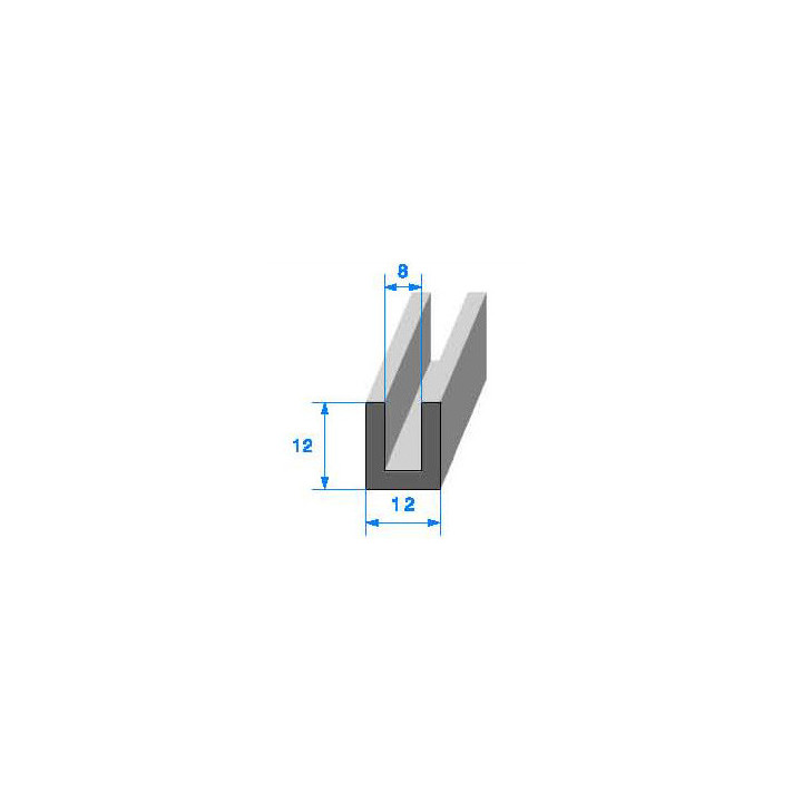 Profilé Caoutchouc SE822 - 12x12 mm L 50 m