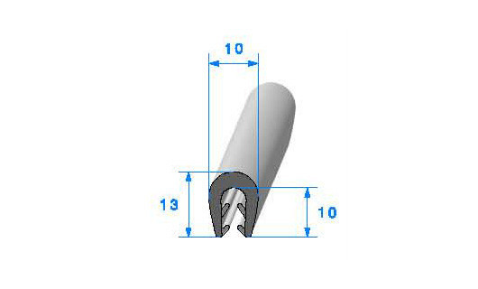 Profilé Caoutchouc SE501 - 13x10 mm L 50 m