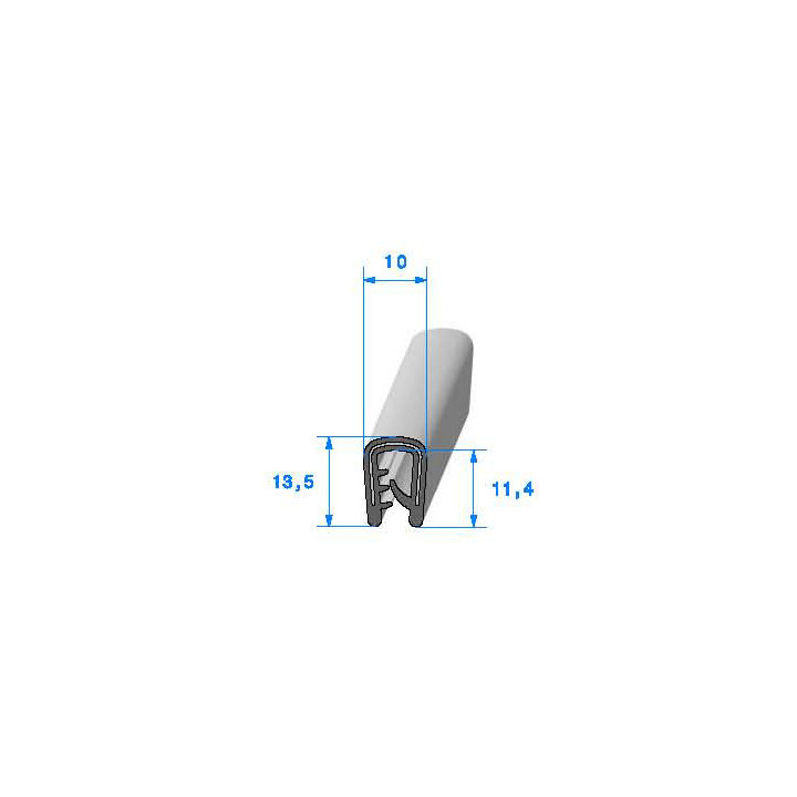 Profilé PVC armé SE671 - 13,5x10 mm L 50 m