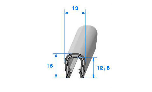 Profilé PVC armé SE706 - 15x13 mm L 1 m