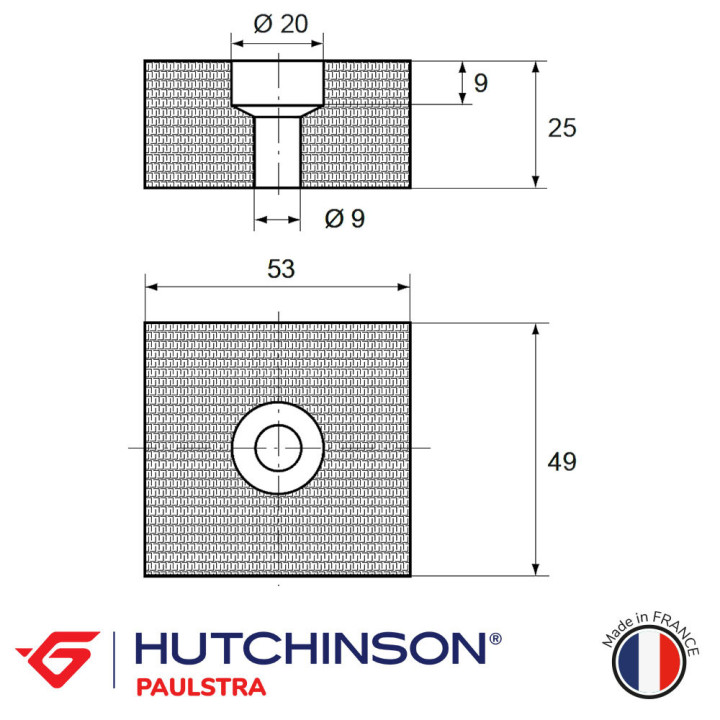 SUPPORTS SEV1786 anti vibratoire solutions élastomères made in france