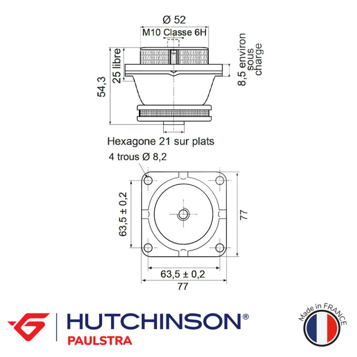 SUPPORTS SE124 anti vibratoire solutions elastomeres made in france 