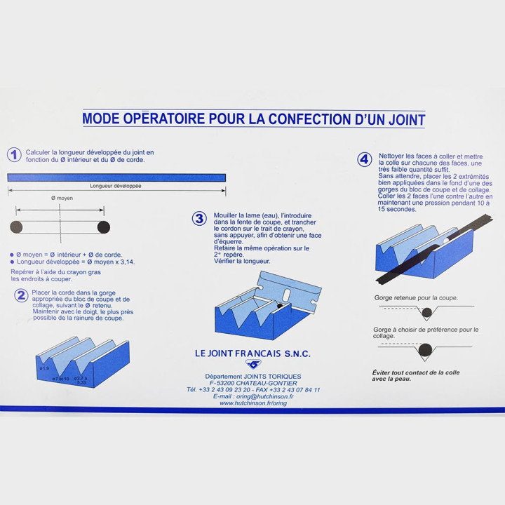 Kit de confection Joints toriques "Le Joint Français" torique orings solutions elastomeres made in France rubber