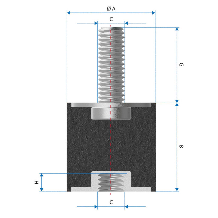 SUPPORTS SE111 Radiaflex Anti Vibratoire Solutions Elastomeres Made in France