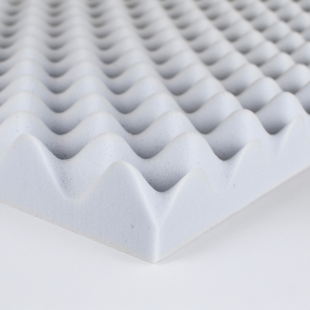 50 mm Basotect alveolar melamine foam in acoustic panels for sound absorption