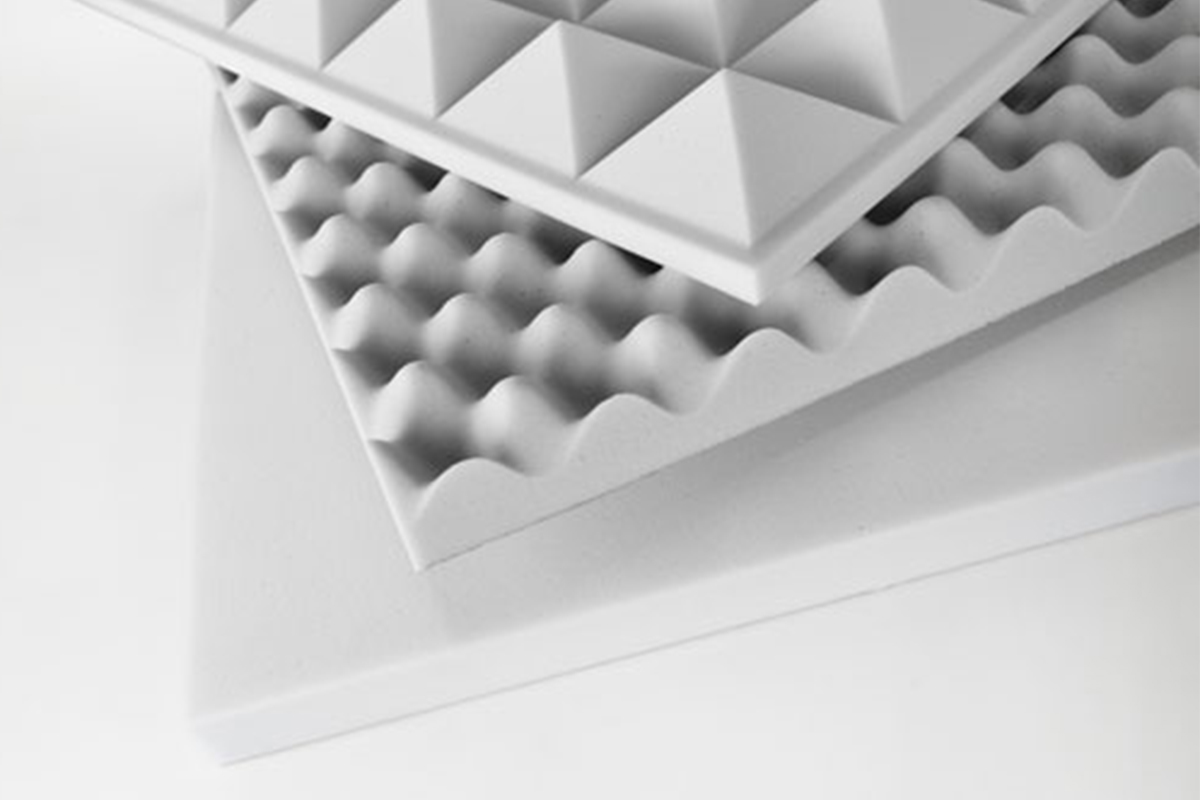 Range of Basotect melamine foam panels and sheets for acoustic absorption and noise reduction