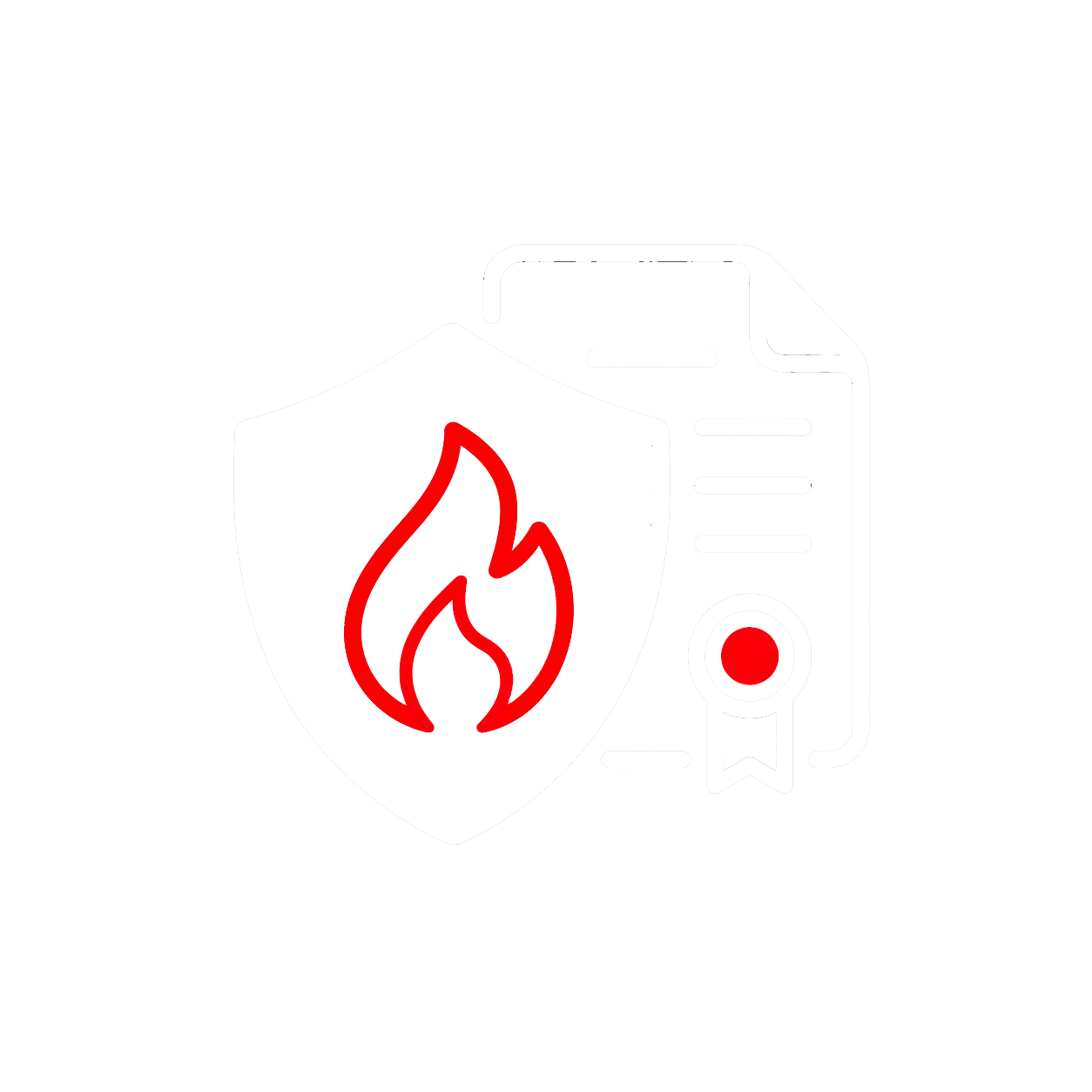 Fire certificate icon for Basotect foam