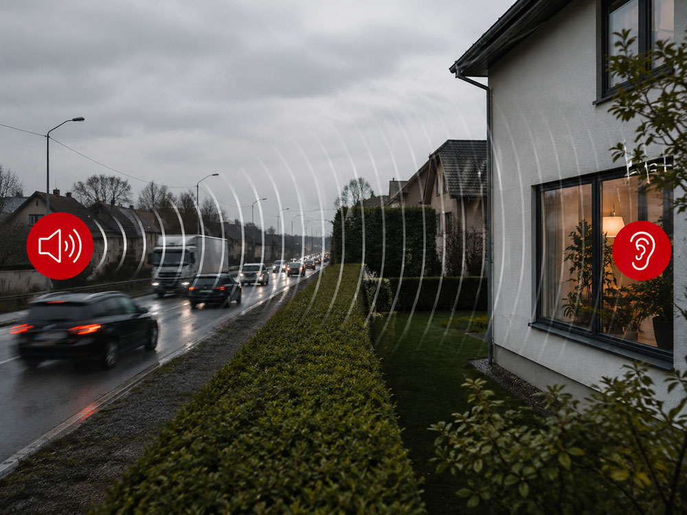 Écran anti-bruit extérieur pour limiter la propagation des nuisances sonores