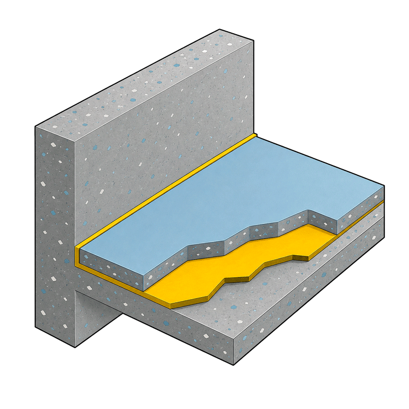 Soundproofing with a floating screed