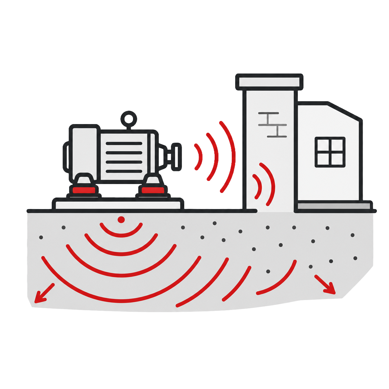 Illustration des signes d’un problème de vibrations côté environnement