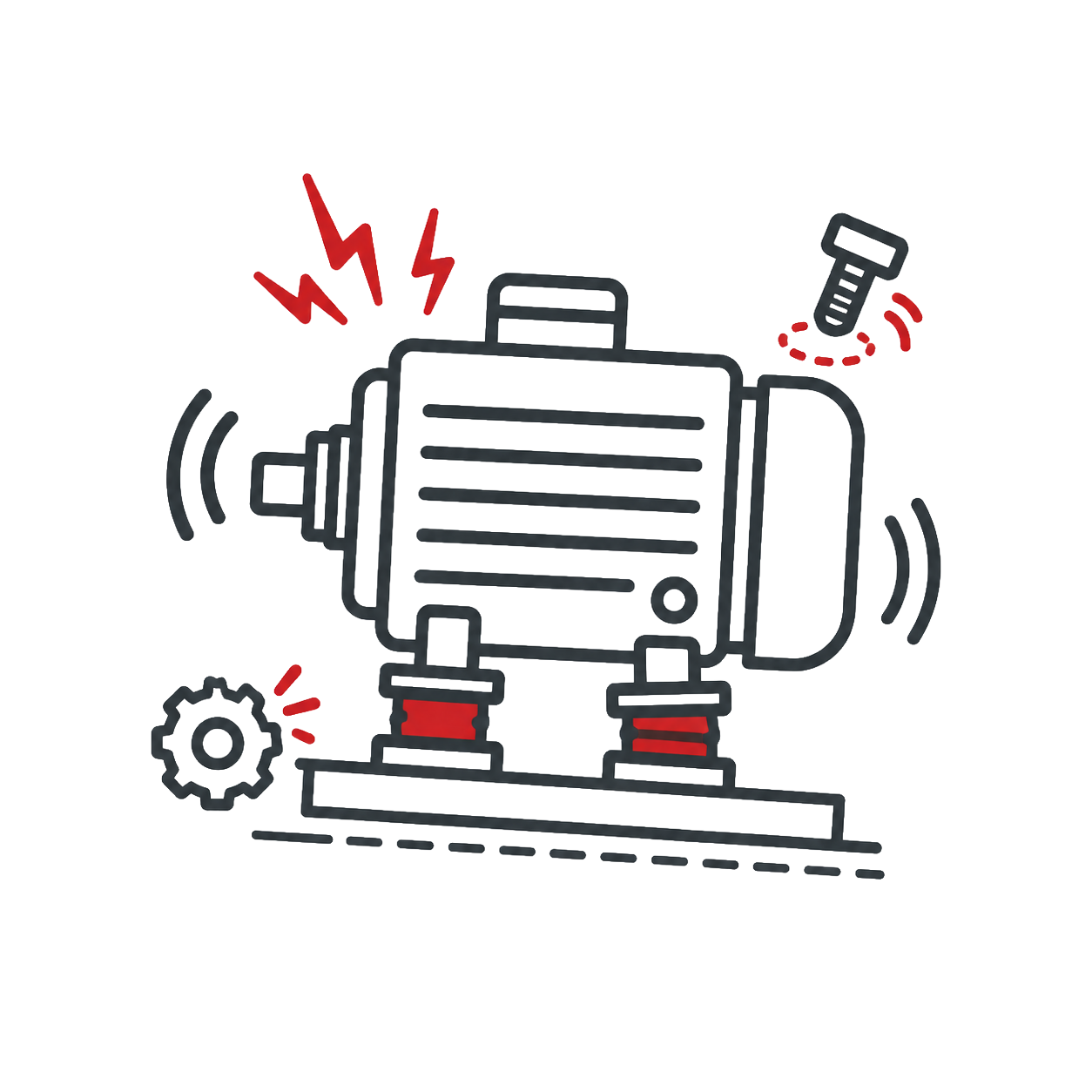 Illustration des signes d’un problème de vibrations côté machine