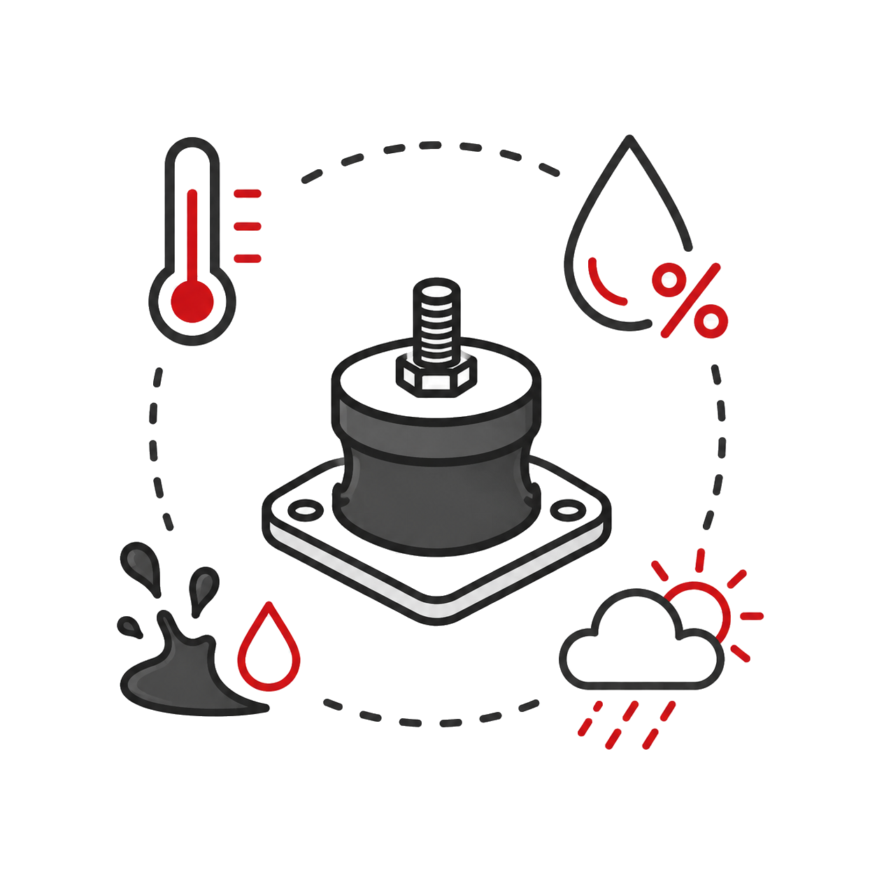 Icône environnement support antivibratoire