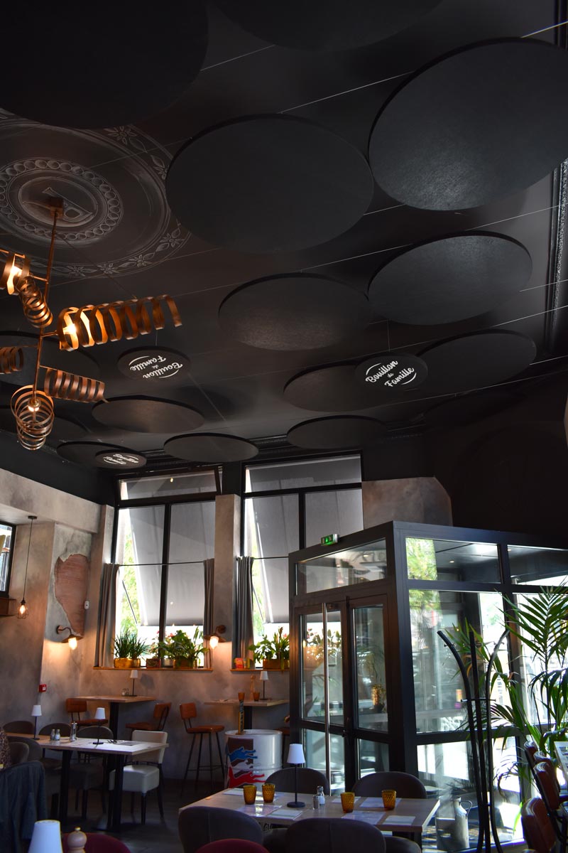 Aménagement acoustique du restaurant Bouillon de Famille