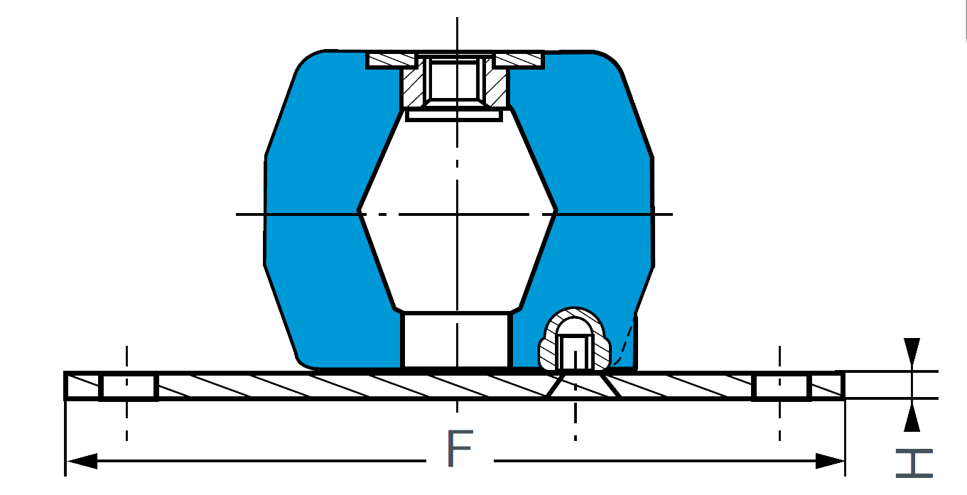 Evidgom fixing plate assembly